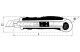 TRACON UTILK04 Trapéz pengés kés, alu markolat gumibetéttel, SK4 T-penge L=175mm, D=41mm, W=27mm, d=19mm