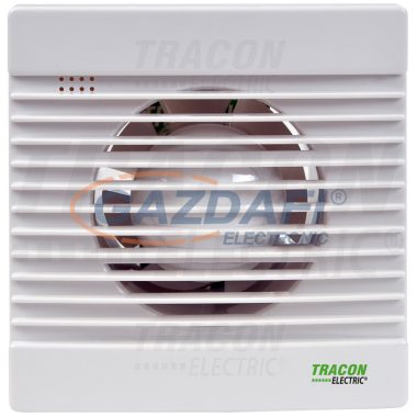 TRACON VF100-BT Fürdőszoba ventilátor, golyóscsapágy, időzítő 230 VAC, 15W, 80 m3/h, 33 dB,100 mm