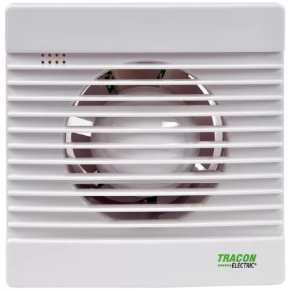   TRACON VF100-BTS Fürdőszoba ventilátor, golyóscsapágy+időzítő+v.zsalu 230 VAC, 15W, 80 m3/h, 33 dB,100 mm