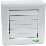 TRACON VFM100-B Fürdőszoba vent. hőelemmel műk. frontzsaluval, golyóscsapágy 230 VAC, 15W,