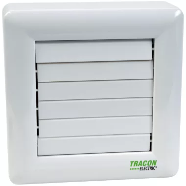 TRACON VFM100-B Fürdőszoba vent. hőelemmel műk. frontzsaluval, golyóscsapágy 230 VAC, 15W, 80 m3/h, 33 dB,100 mm