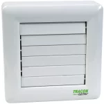   TRACON VFM100-BT Fürdőszoba vent. hőelemmel műk. frontzsalu, golyóscsap.+időzítő 230 VAC, 15W, 80 m3/h, 33 dB,100 mm