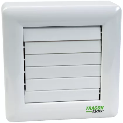   TRACON VFM100-BTH Fürdőszoba vent. hőelemmel műk. frontzs, golyóscs+időz+pára 230 VAC, 15W, 80 m3/h, 33 dB,100 mm
