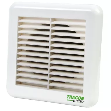 TRACON VFS100 Kültéri fix zsalu ráccsalfürdőszoba ventilátorhoz 151×151×45mm, D=96mm
