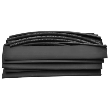 TRACON ZSBB-SET Zsugorcső készlet, vékonyfalú,2:1 zsugorodás, fekete 15×150mm, POLIOLEFIN