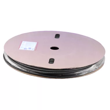 TRACON ZSVR48-D Zsugorcső, vékonyfalú, 3:1zsugorodás, gyantás, fekete, dobon 4,8/1,6mm, POLIOLEFIN
