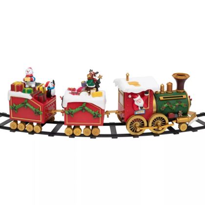 Home TRN02 kisvasút készlet, beltéri kivitel, sárga LED fénnyel, 1 mozdony + 2 vagon, kör alakú vasúti pálya Home TRN02 kisvasút készlet, beltéri kivitel, sárga LED fénnyel, 1 mozdony + 2 vagon, kör alakú vasúti pálya