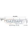 TRONIX 005-038 LED-es jégcsap fényfüggöny, 2 m, 152 LED, fehér kábel, meleg fehér fény, IP44
