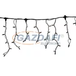   TRONIX 006-008 LED-es sorolható fényfüggöny, 2 m, 76 LED, fekete kábel, meleg fehér fény, IP44