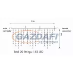   TRONIX 007-050 PS230 Jégcsap fényfüggöny, 2x0,8m, fekete vezetékkel, 6500K CW