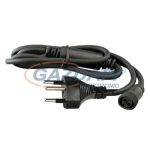   TRONIX 010-017 svájci hálózati csatlakozókábel fényfüggönyhöz, fekete, IP44, 1.5m, max. 6000 LED-hez