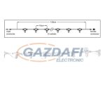   TRONIX 010-105 fő kábel fényfüggönyhöz, 12 szálas, 120 cm, fehér, IP44