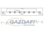   TRONIX 010-107 fő kábel fényfüggönyhöz, 24 szálas, 240 cm, fehér, IP44