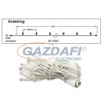   TRONIX 010-123 LED zárószál fényfüggönyhöz, 3 m, 30 LED, fekete kábel, csillogó hideg fehér fény, IP44