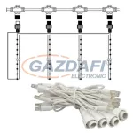   TRONIX 010-175 LED 2-es zárószál fényfüggönyhöz, 4 x 0.8 m, 32 LED, fehér kábel, meleg fehér fény, IP44