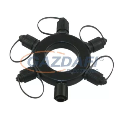 TRONIX 010-189 kör elosztó, 5 férőhelyes fekete, IP44