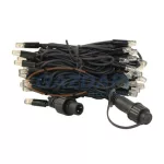   TRONIX 010-217 LED szál fényfüggönyhöz, 6 m, 60 LED, fekete kábel, meleg fehér fény megcsillanó hideggel, IP44