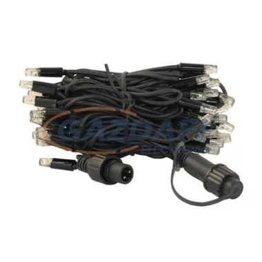 TRONIX 010-232 LED szál fényfüggönyhöz, 6 m, 60 LED, fekete kábel, extra meleg fehér fény, IP44