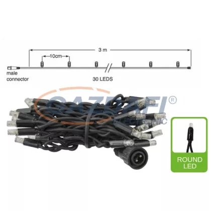   TRONIX 011-120 PS230 Végelem, 3m, fekete vezetékkel, 3000K WW & Twinkle WW