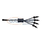 TRONIX 016-057 elosztó, 5 férőhelyes, fekete, IP44