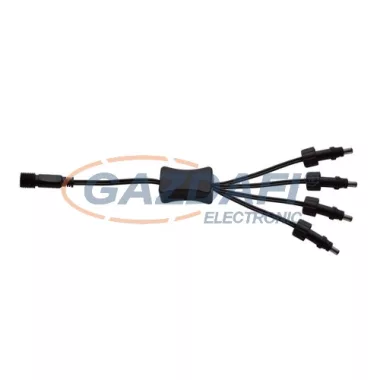 TRONIX 016-057 elosztó, 5 férőhelyes, fekete, IP44