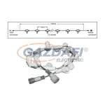   TRONIX 018-050 PS36 Főkábel, 1,2 m, 12 db foglalattal, átlátszó