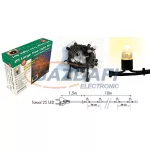   TRONIX 024-048 Fényfüzér, 10m 25 LED , WW LED, fekete vezeték