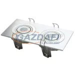   TRONIX 148-002 Spot lámpatest 2-es süllyesztett szögletes üres fix 150x80mm IP20 alumínium