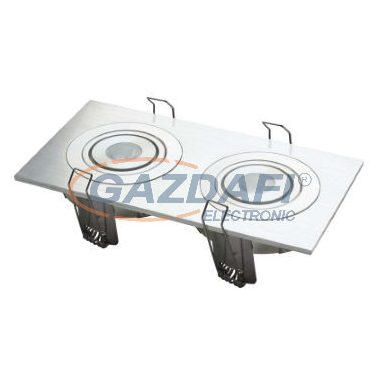 TRONIX 148-002 Spot lámpatest 2-es süllyesztett szögletes üres fix 150x80mm IP20 alumínium