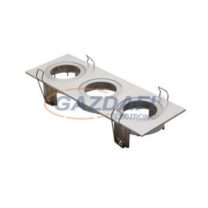   TRONIX 148-003 Spot lámpatest 3-as süllyesztett szögletes üres fix 221x80mm IP20 alumínium