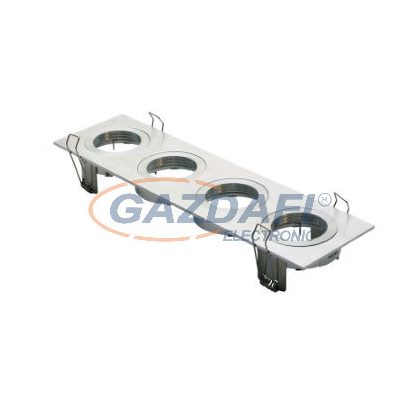   TRONIX 148-004 Spot lámpatest 4-es süllyesztett szögletes üres fix 293x80mm IP20 alumínium