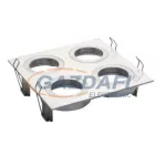   TRONIX 148-005 Spot lámpatest 4-es süllyesztett szögletes üres fix 152x152mm IP20 fehér