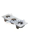 TRONIX 148-023 Spot lámpatest 3-as süllyesztett szögletes üres állítható 255x90mm IP20 alumínium