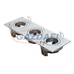   TRONIX 148-023 Spot lámpatest 3-as süllyesztett szögletes üres állítható 255x90mm IP20 alumínium