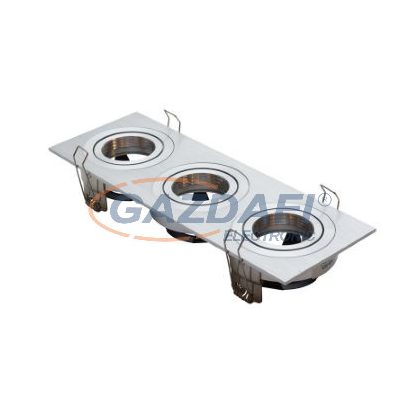   TRONIX 148-023 Spot lámpatest 3-as süllyesztett szögletes üres állítható 255x90mm IP20 alumínium