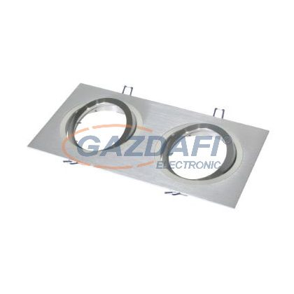   TRONIX 148-032 Spot lámpatest 2-es süllyesztett szögletes üres állítható 355x180mm IP20 alumínium AR111
