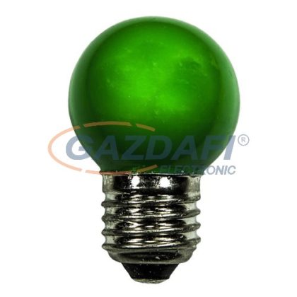   TRONIX 165-033 SMD LED fényforrás, E27, 1W, zöld, IP44, törésmentes PVC búra