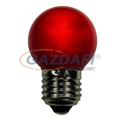  TRONIX 165-034 SMD LED fényforrás, E27, 1W, piros, IP44, törésmentes PVC búra