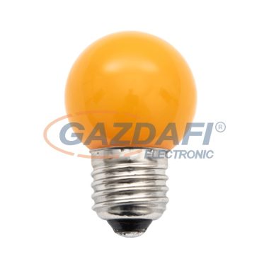 TRONIX 165-036 SMD LED fényforrás, E27, 1W, narancssárga, IP44, törésmentes PVC narancssárga búra