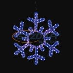   TRONIX 570-027 LED kültéri dekorációs hópehely, acél keret, 53cm, IP44, kék fényű