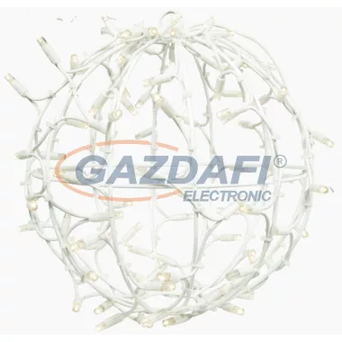 TRONIX 571-009 Kültéri 3D-dekor gömb, 35cm, fehér kábellel, 3000K, WW