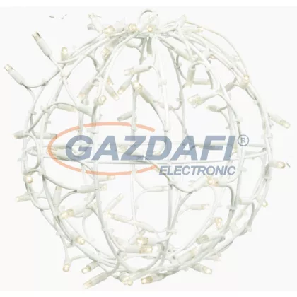   TRONIX 571-009 Kültéri 3D-dekor gömb, 35cm, fehér kábellel, 3000K, WW
