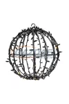 TRONIX 571-020 Kültéri 3D-dekor gömb, 50cm, fekete kábellel, 3000K, WW