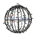   TRONIX 571-020 Kültéri 3D-dekor gömb, 50cm, fekete kábellel, 3000K, WW