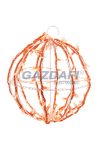 TRONIX 571-051 Kültéri 3D-dekor gömb, 35cm, narancssága kábellel, narancssárga LED