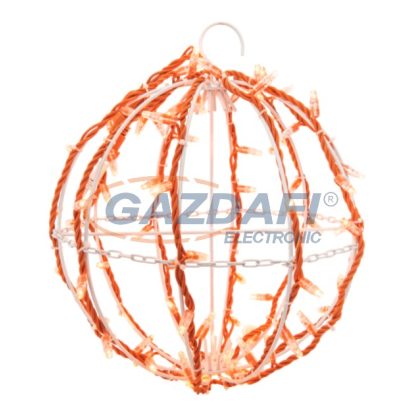   TRONIX 571-051 Kültéri 3D-dekor gömb, 35cm, narancssága kábellel, narancssárga LED