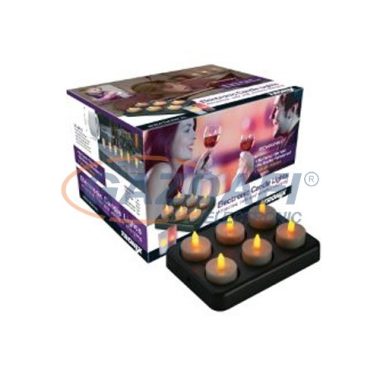 TRONIX 700-002 LED-es tölthető teamécses szett, 6 db, meleg fehér