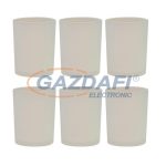   TRONIX 700-018 LED-es mécses tartó szett, kis mérethez, opál fehér, 6 db