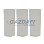   TRONIX 700-019 LED-es mécses tartó szett, nagy mérethez, opál fehér, 3 db