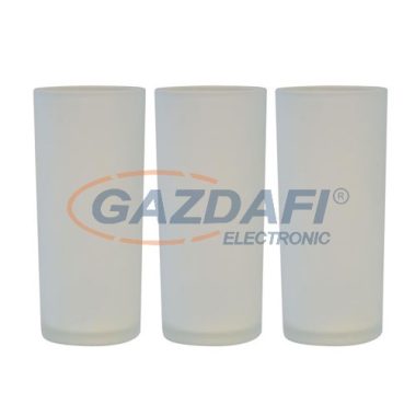 TRONIX 700-019 LED-es mécses tartó szett, nagy mérethez, opál fehér, 3 db